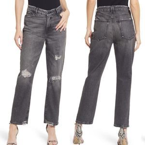 Good American Good Vintage Low Broke Down Flare Jeans Black 182 Size 15